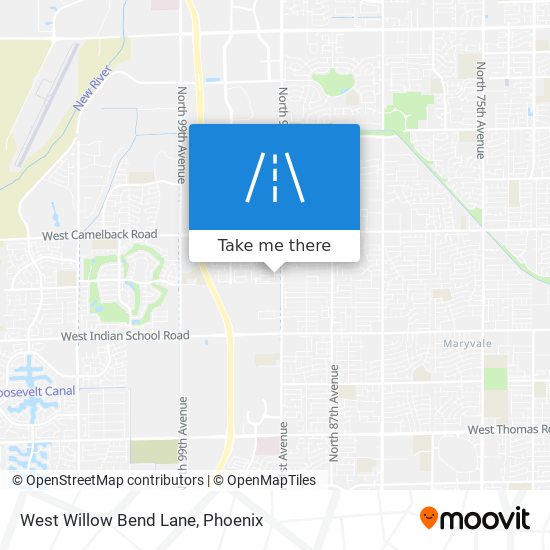 West Willow Bend Lane map