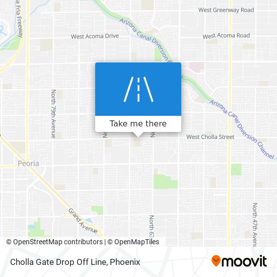 Cholla Gate Drop Off Line map