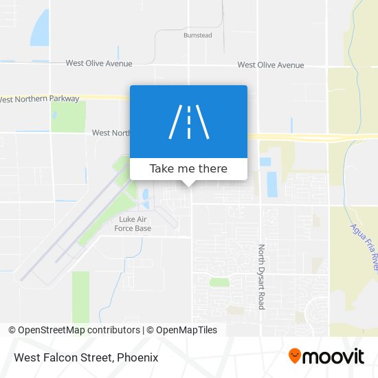 West Falcon Street map