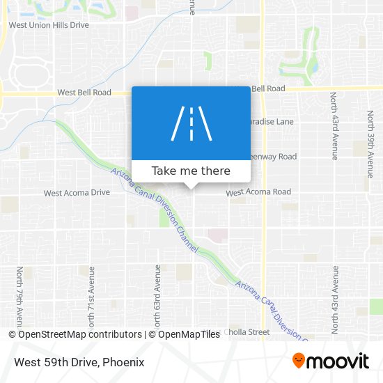 West 59th Drive map