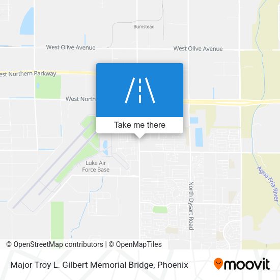 Major Troy L. Gilbert Memorial Bridge map