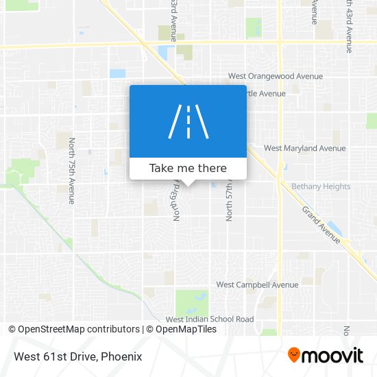 West 61st Drive map