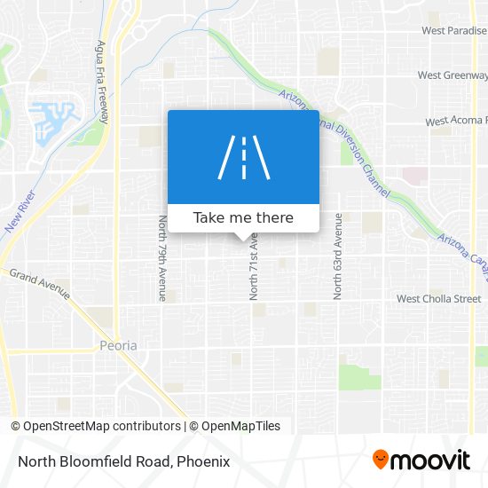 North Bloomfield Road map