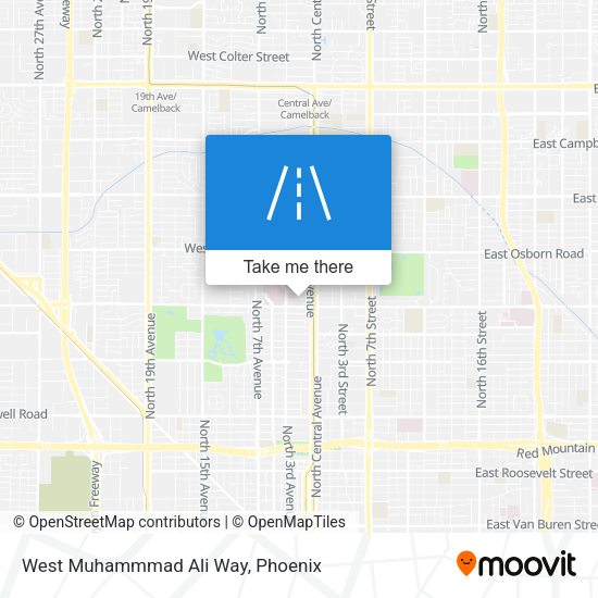West Muhammmad Ali Way map