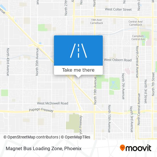Magnet Bus Loading Zone map