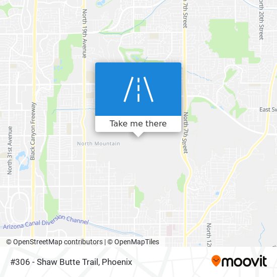 #306 - Shaw Butte Trail map