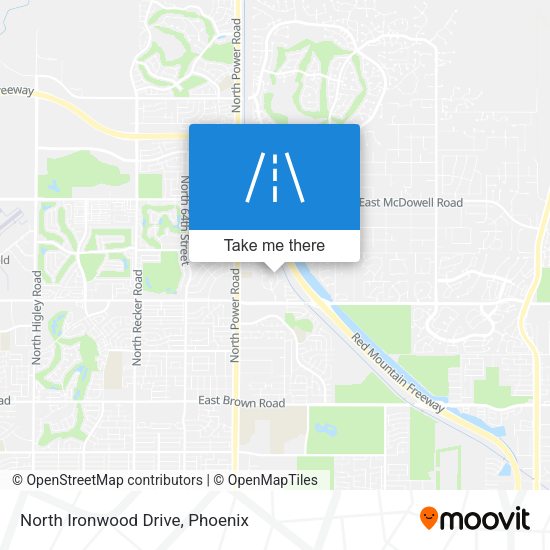 North Ironwood Drive map