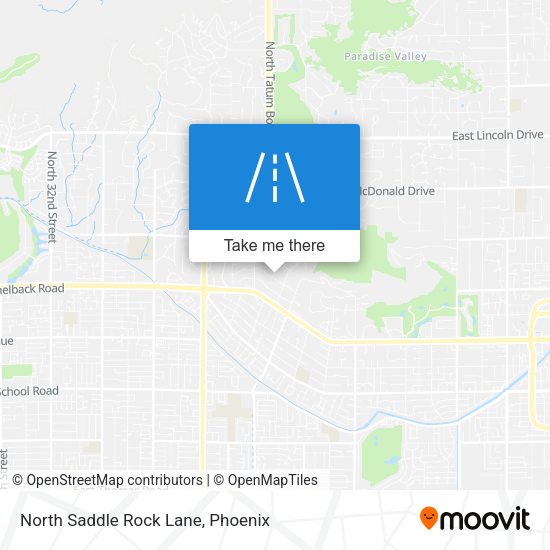 North Saddle Rock Lane map