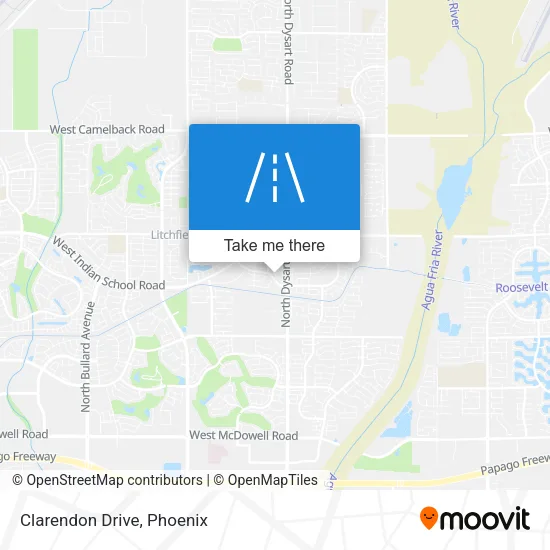 Clarendon Drive map