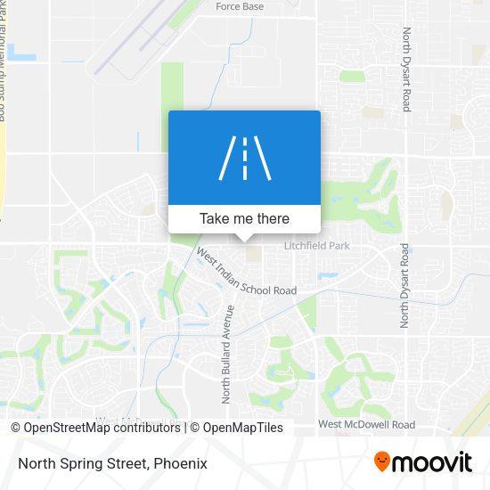 North Spring Street map