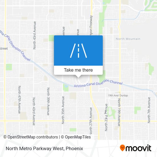 North Metro Parkway West map