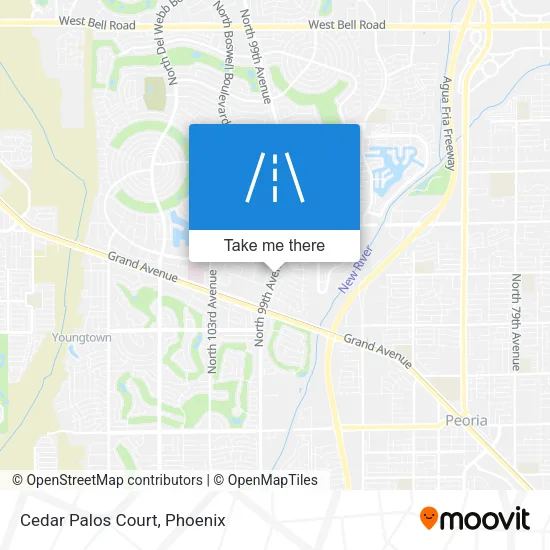 Cedar Palos Court map