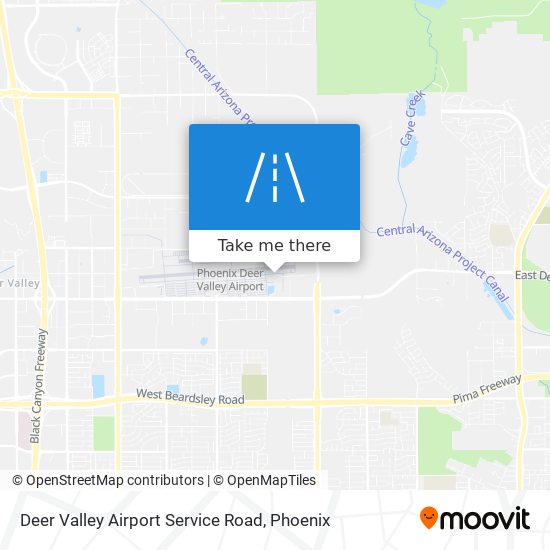 Deer Valley Airport Service Road map