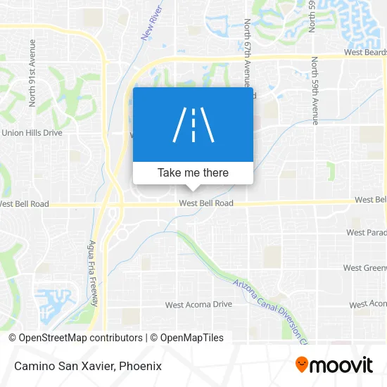 Camino San Xavier map