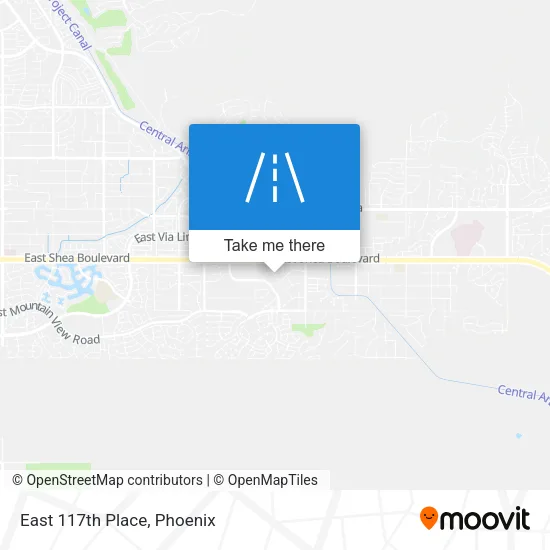East 117th Place map
