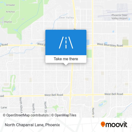 North Chaparral Lane map