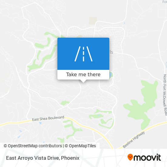 East Arroyo Vista Drive map
