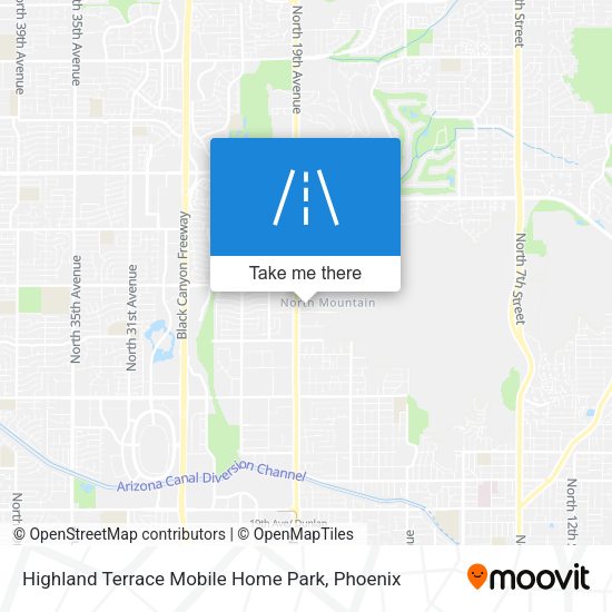 Mapa de Highland Terrace Mobile Home Park