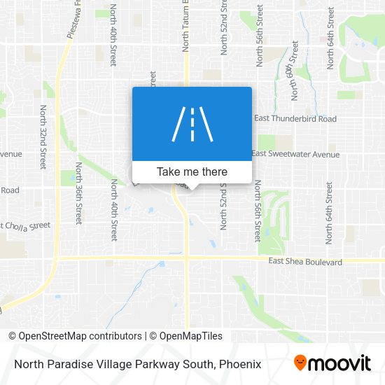 North Paradise Village Parkway South map