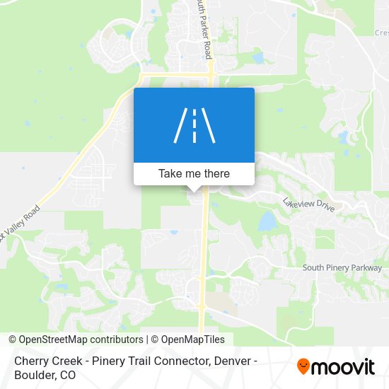 Cherry Creek - Pinery Trail Connector map