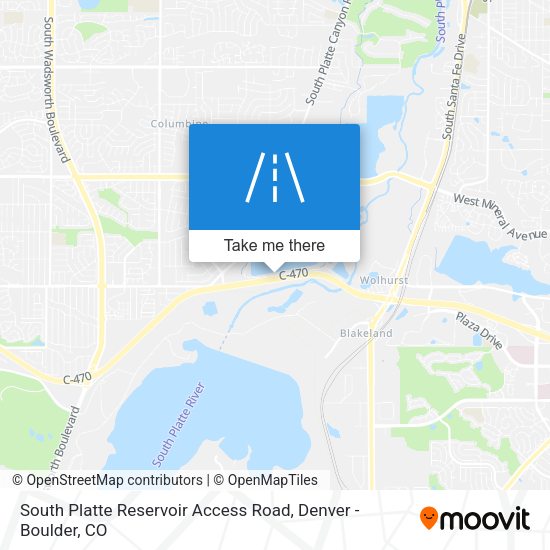 Mapa de South Platte Reservoir Access Road