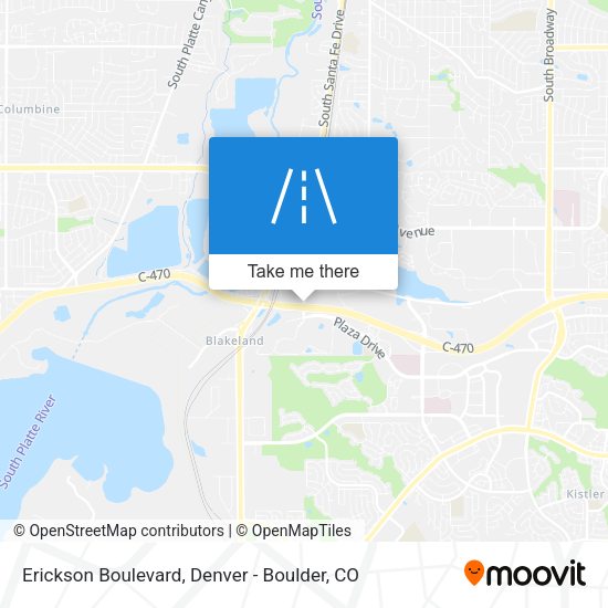 Erickson Boulevard map