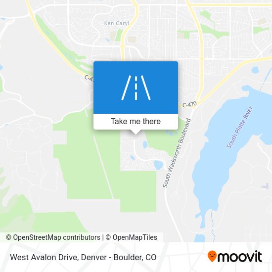West Avalon Drive map