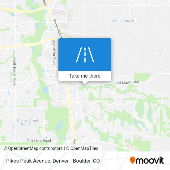 Pikes Peak Avenue map