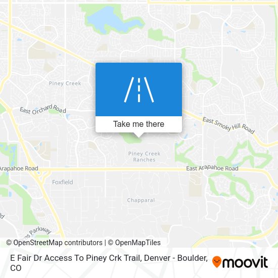E Fair Dr Access To Piney Crk Trail map