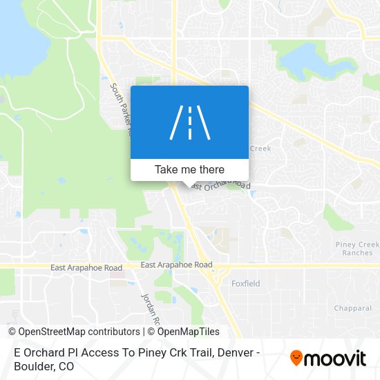 E Orchard Pl Access To Piney Crk Trail map
