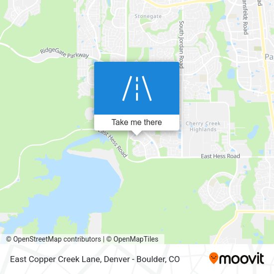 East Copper Creek Lane map