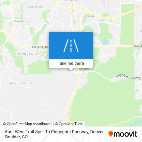 Mapa de East West Trail Spur To Ridgegate Parkway