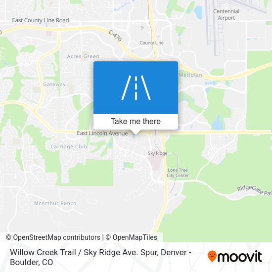 Willow Creek Trail / Sky Ridge Ave. Spur map
