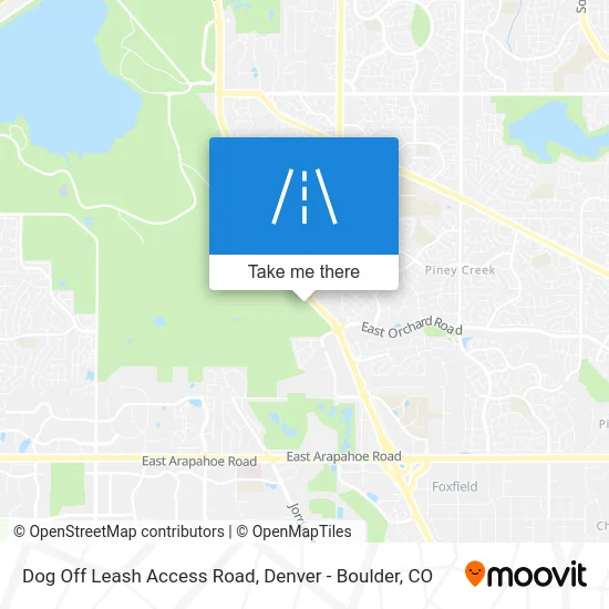 Dog Off Leash Access Road map