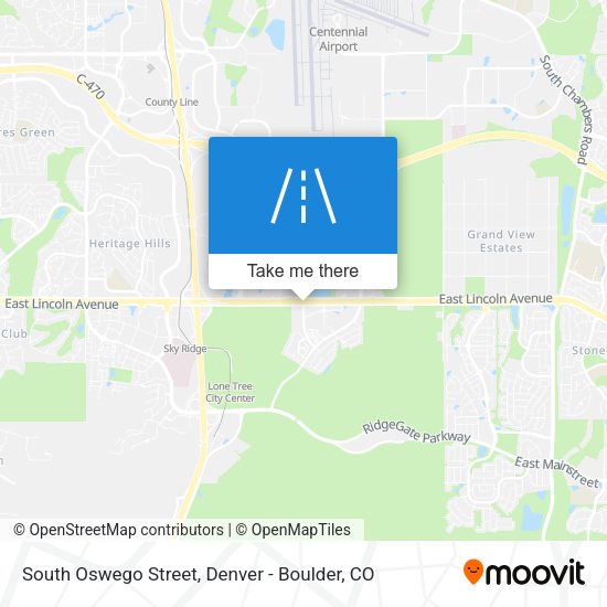South Oswego Street map