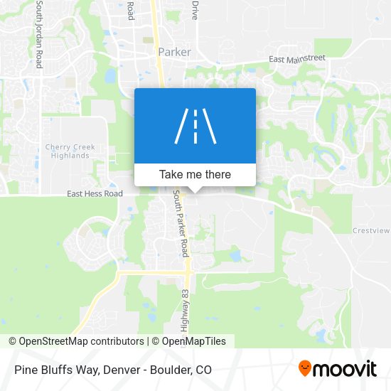 Pine Bluffs Way map