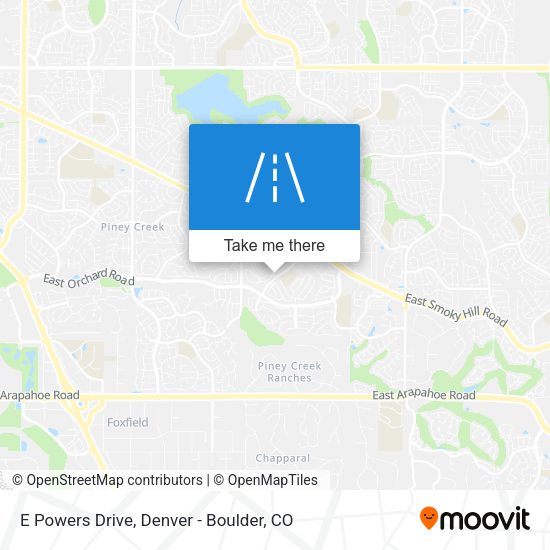 E Powers Drive map