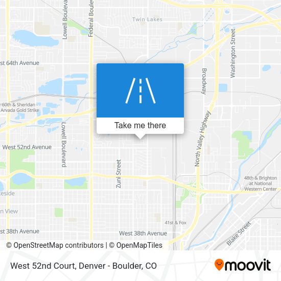 West 52nd Court map