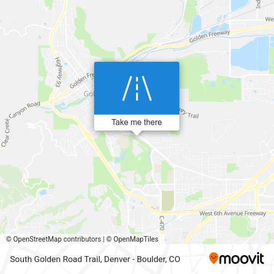 South Golden Road Trail map