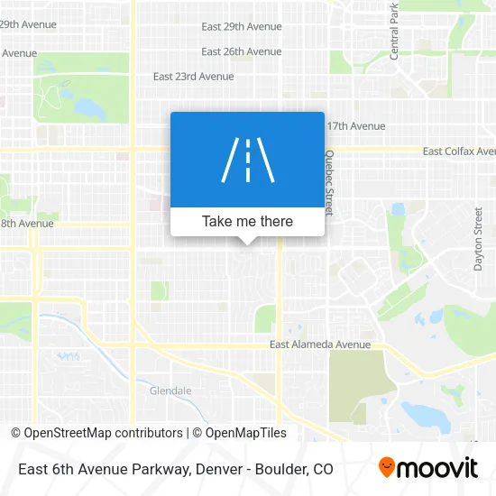 Mapa de East 6th Avenue Parkway