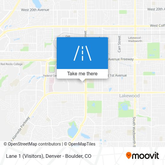 Lane 1 (Visitors) map