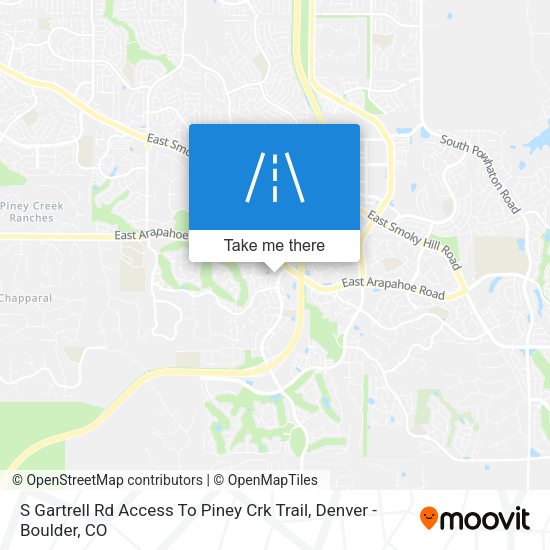 S Gartrell Rd Access To Piney Crk Trail map