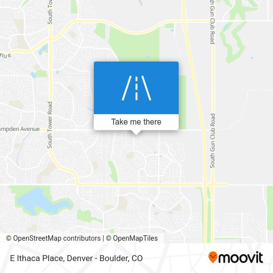 E Ithaca Place map