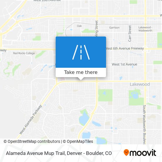 Alameda Avenue Mup Trail map