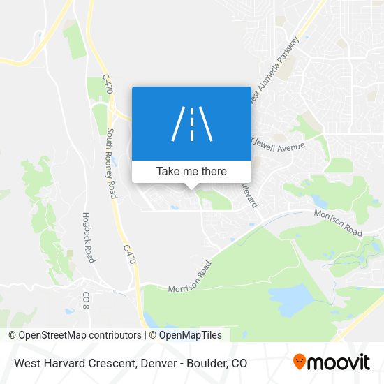 West Harvard Crescent map