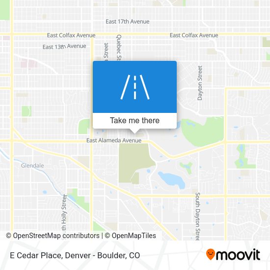 E Cedar Place map