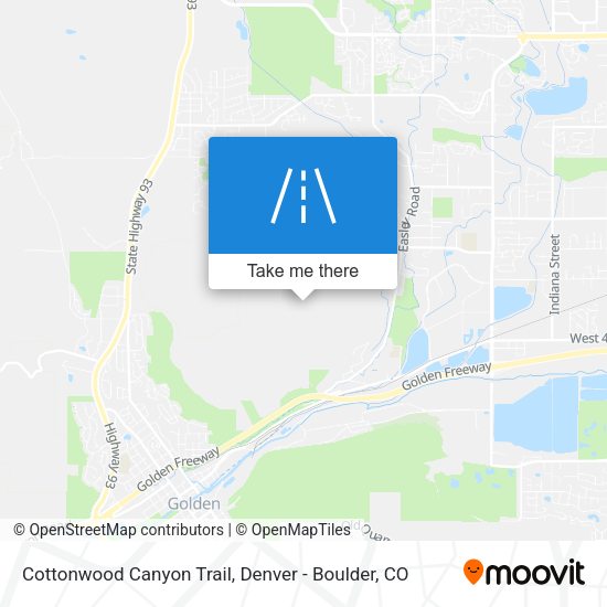 Cottonwood Canyon Trail map