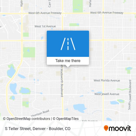 S Teller Street map