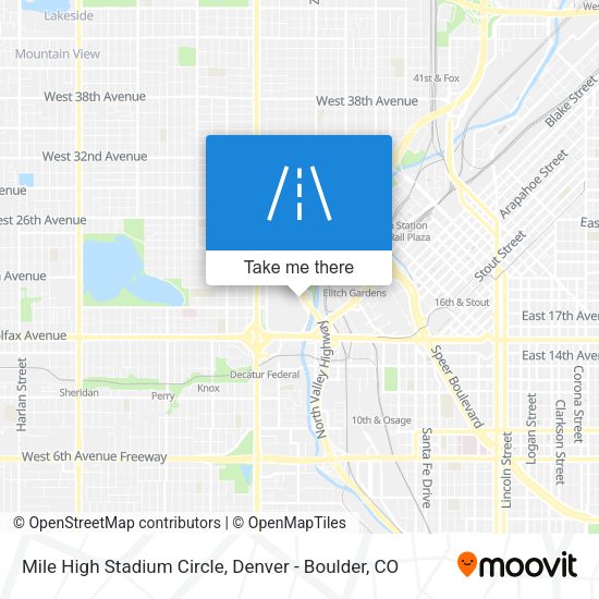 Mapa de Mile High Stadium Circle