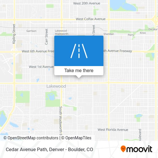 Mapa de Cedar Avenue Path